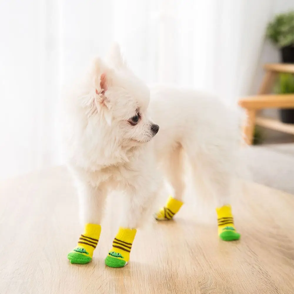 Pet Socks High Quality Non-slip Bottom Puppy Dog Socks Cat And Dog General Cotton Socks 4pc