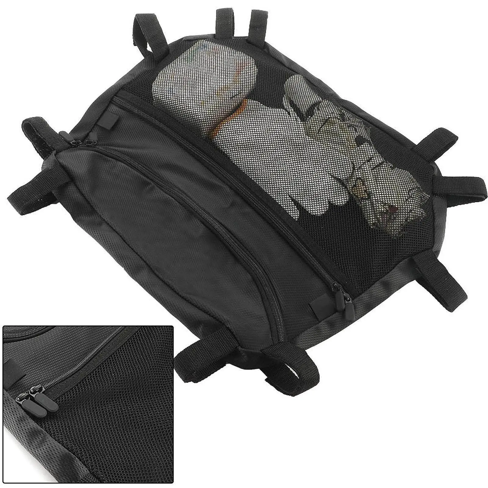 

Overhead Storage Bag Tool Pouch Mesh Pocket Gear Bag Easy to Install ATV Accessories Cargo Carrier for RZR 800 2008-2014