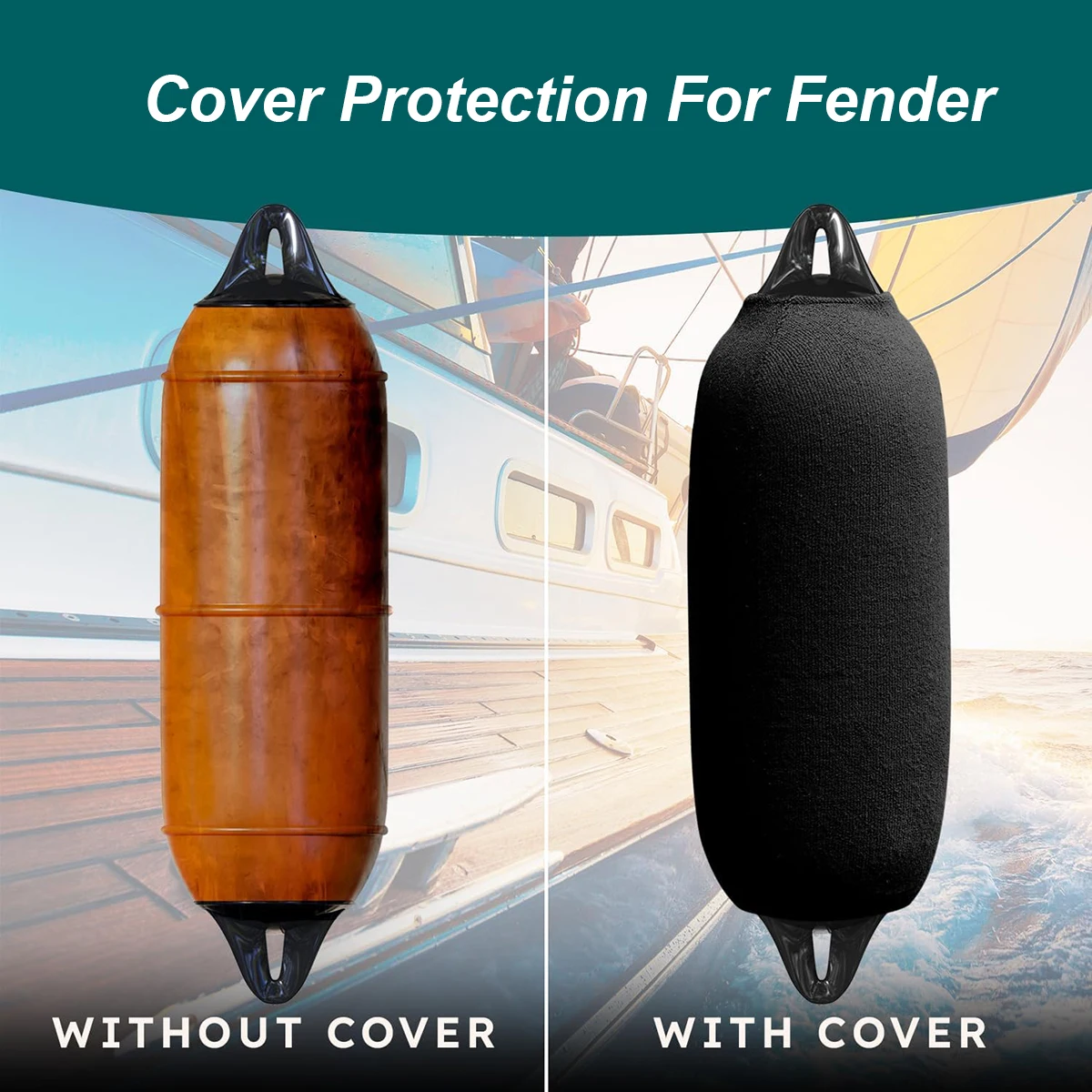 Boat Fender Cover Protector Anti-Collision Ball Sleeve Protection Marine Yacht Bumper Fender Cover 11x40cm/14x50cm/16x58cm