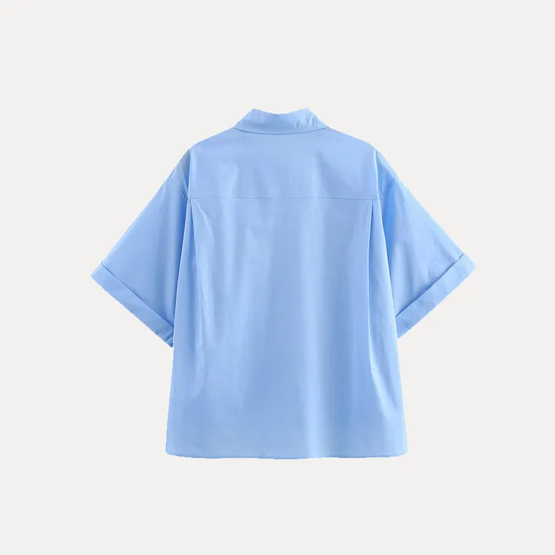 Printemps 2025 femmes ort Sve irt coton Pekoe soie ket Design polyvalent Sle Polyester Fiber 00% haut décontracté