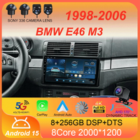Android 15 Car Radio For BMW E46 M3 1998-2006 Multimedia Video Player 2Din 4G WIFI GPS Navigation Carplay Head unit 360 Camera