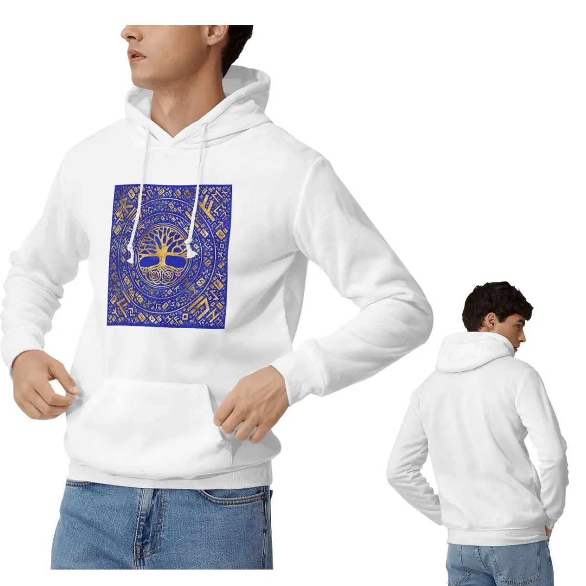 

Tree Of Life -Yggdrasil - толстовки с лазуритом для мужчин и женщин, повседневный пуловер, толстовка в стиле хип-хоп, с длинным рукавом и капюшоном, осень-зима