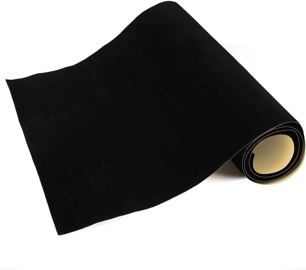 

Self Adhesive Felt Sheets for DIY Arts & Crafts, Peel & Stick Drawer Liner, 14.6x39.4in Black 2 Pack