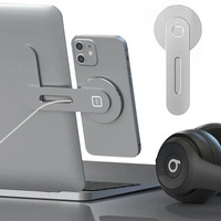 New magnetic Phone Holder  - Slim & Foldable Laptop/Monitor Side Mount for iPhone 12-14 Series w/Case & All Phones