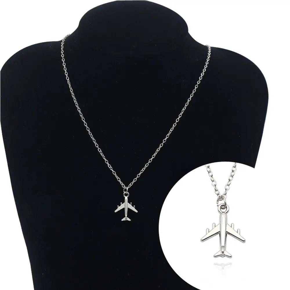 Trendy Metal Unisex Pendant Necklace Air Plane Chokers