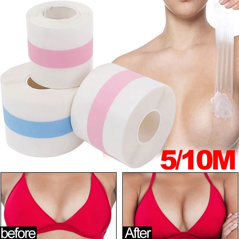 

5/10M Transparent Breast Lift Tape Women Invisible Push Up Bra Sticker Tapes Body Boob Lift Up Bandage Tape Chest Breast Petals