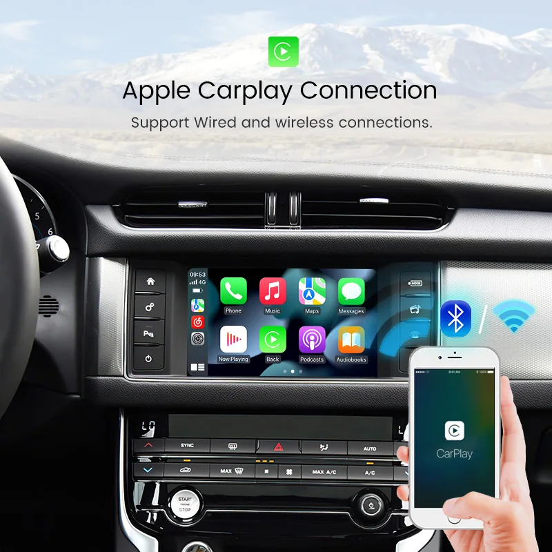 Navifly Wireless Carplay Android Auto For Land Rover Jaguar Bosch Discovery4 Evoque Freelander2 XE XF XJL Mirroring Decorder