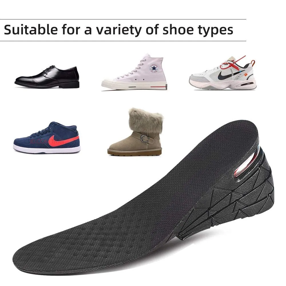 Height Increase Insole Shoe Lift Heel Pad Cushion Insert 1/4 Layer For Men Women Adjustable Orthopedic Pain Relief Breathable