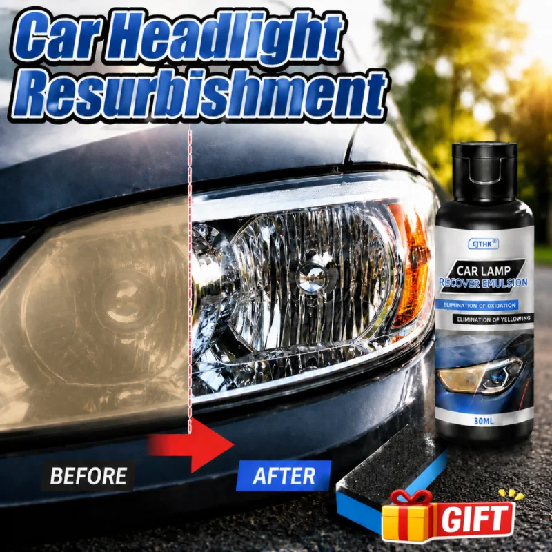 Car Headlight Restoration Polishing Kits Headlamp Scratch Remover Repair Cleaning Paste Remove Oxidation Headlight Polish Liquid