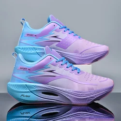 Men's Sneakers British Style Athletic Sneakers For Men Casual Sport Walking Sneaker Women Street Style Platform Shoes Male Pink