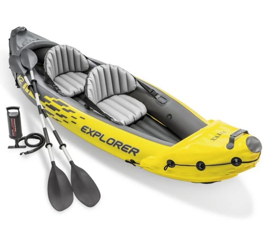 2 Person Caneo Inflatable Boat Rafting Double Charge Rafting Boat Outdoor Fishing Boat Kayak