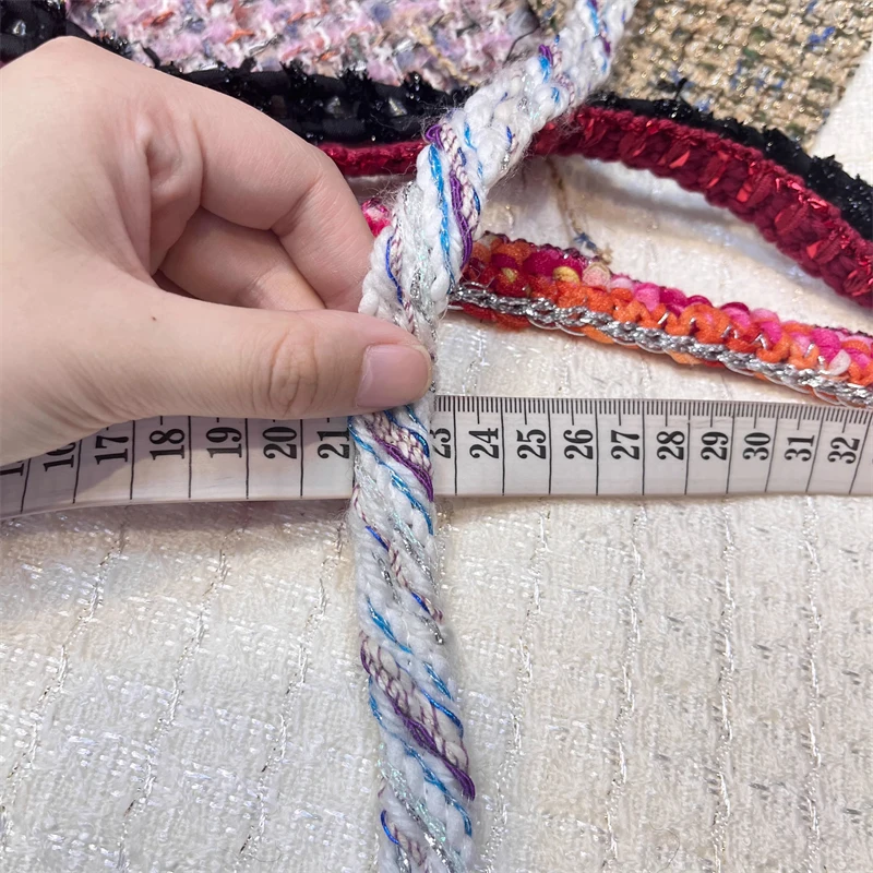 New Hand Woven High-end Tweed Woolen Lace Decorative Clothing Accessories Mercerie Accesoire De Couture Webbing Strap By Yard