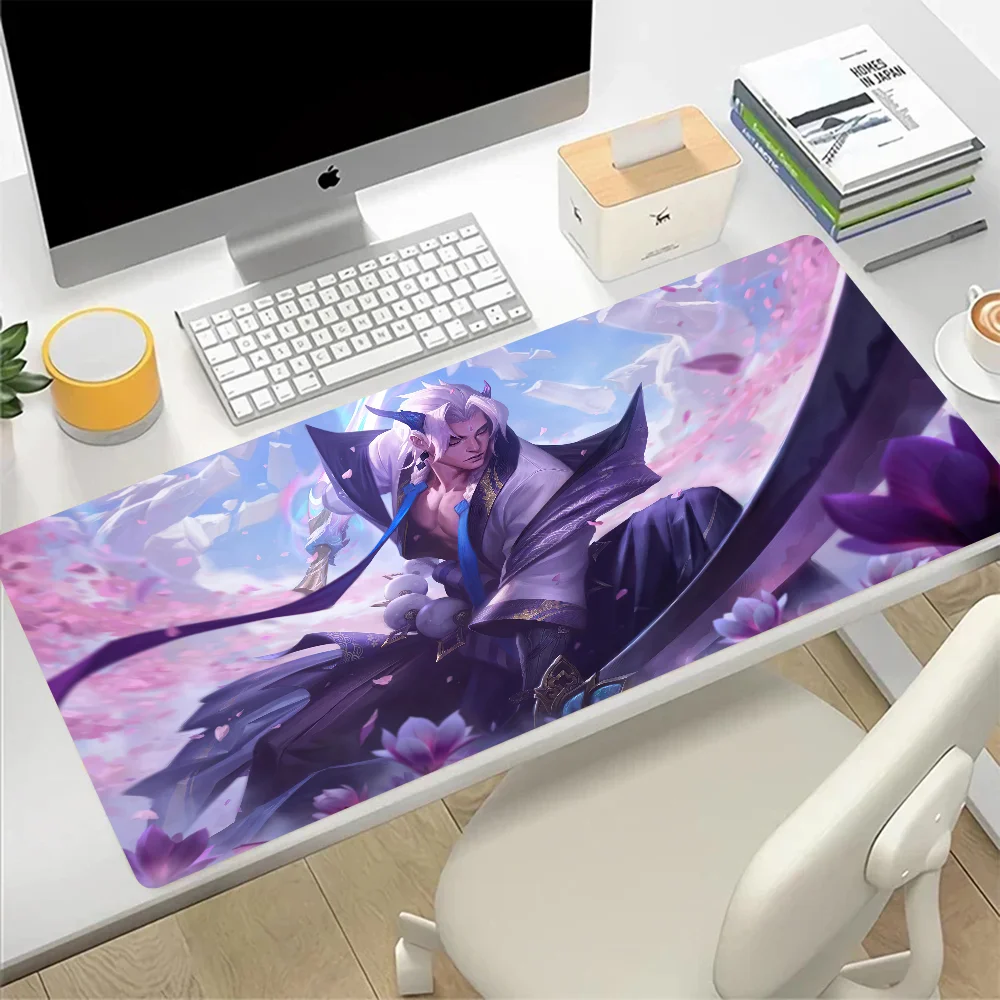 League of Legends Yone Large Mouse Pad Gaming Mousepad PC Gamer Computer Office Mouse Mat Keyboard Mat Desk Pad Laptop Mausepad