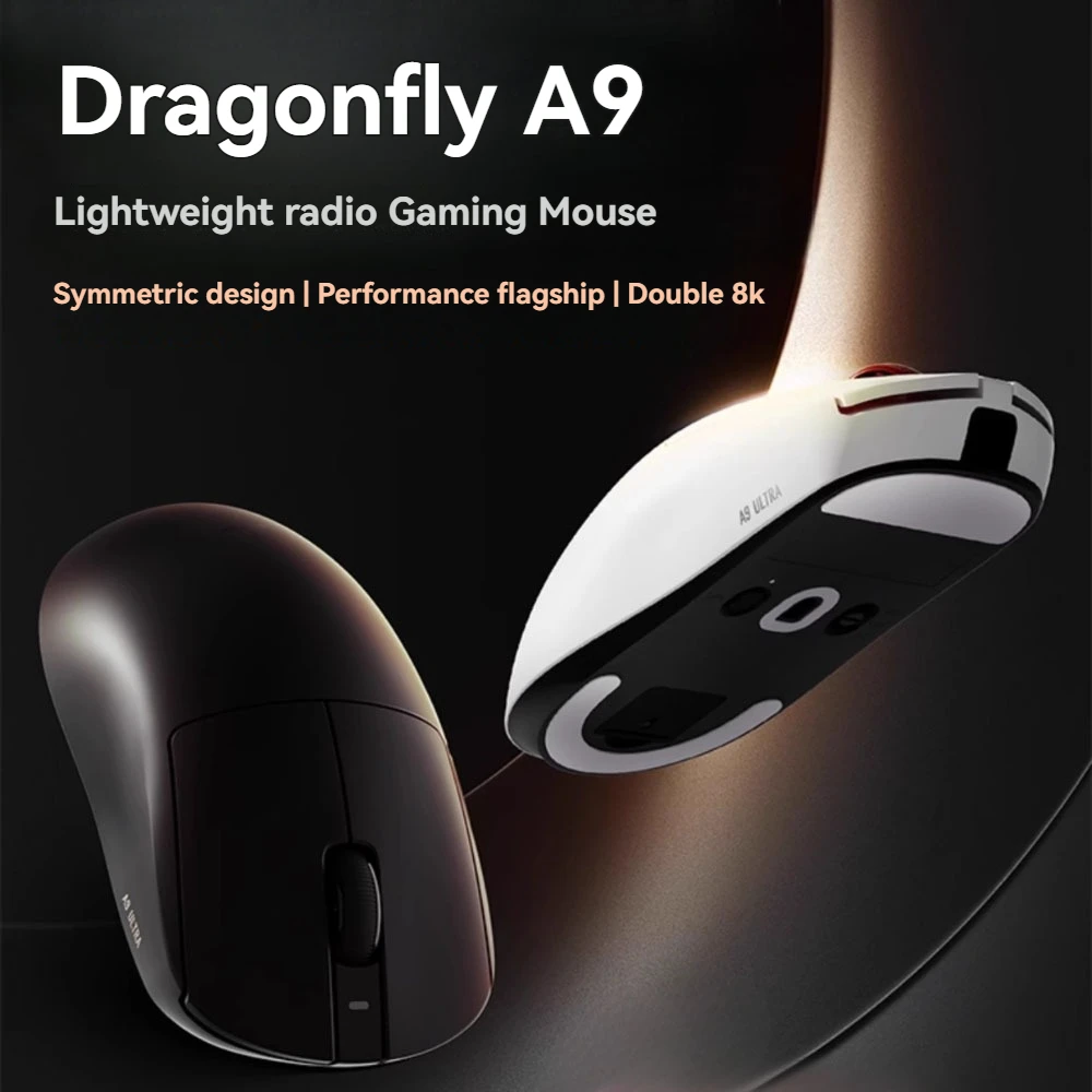 

ATK A9 Series Wireless Mouse 2.4g 8K Return Rate 30000DPI PAW3395 52g Lightweight Custom Ergonomic High Performance Gaming Mouse