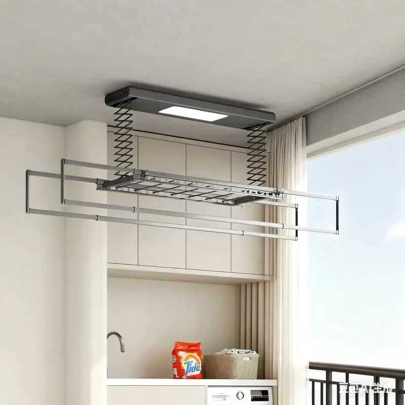 New electric hanger smart home ceiling wall-mounted laundry dryer electric lift drying rack, remote control ceiling laundry room