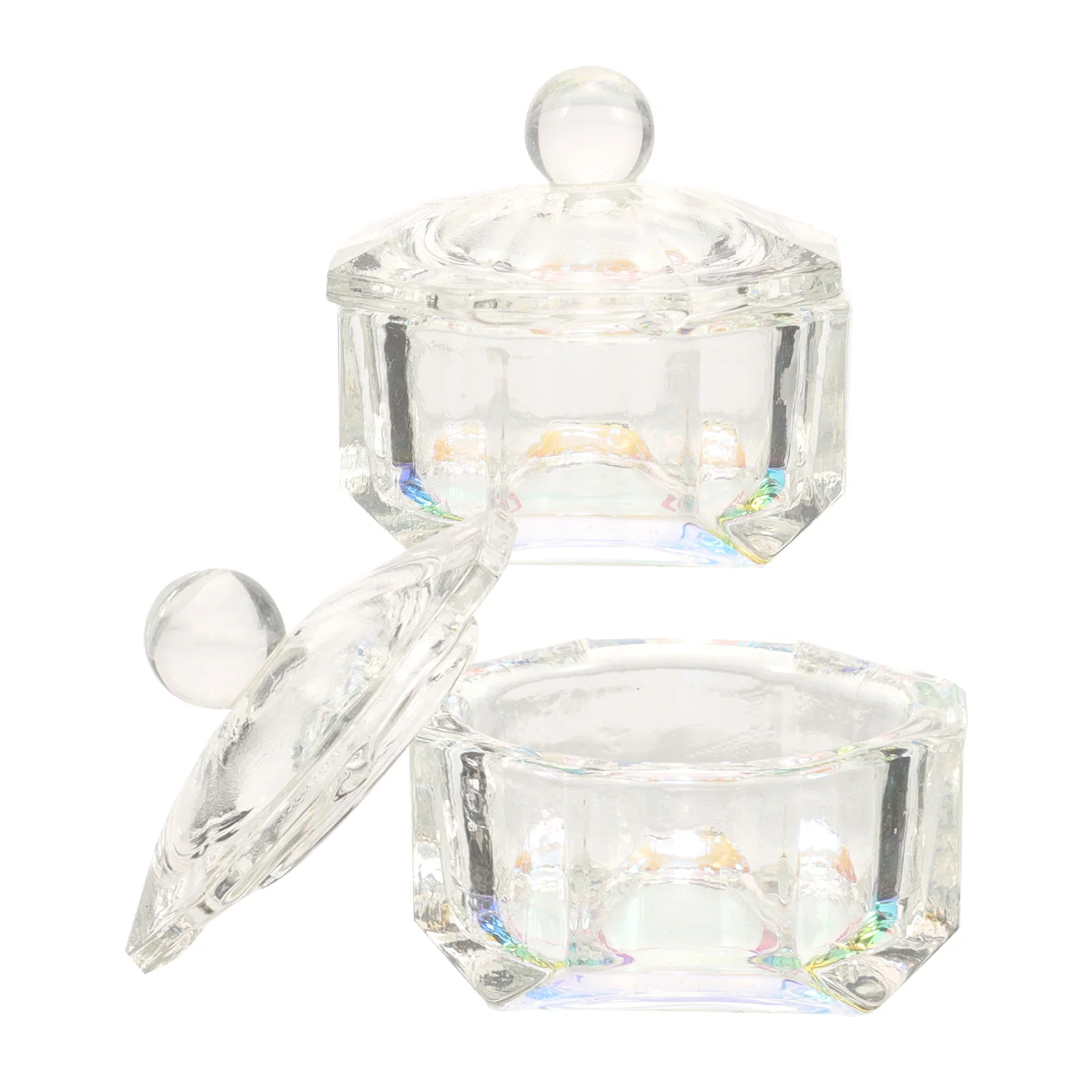 2 個のアクリルネイル用品ガラス製ダッペンディッシュカップマニキュア用液体パウダー収納目を引くダッペンディッシュネイルリキッド