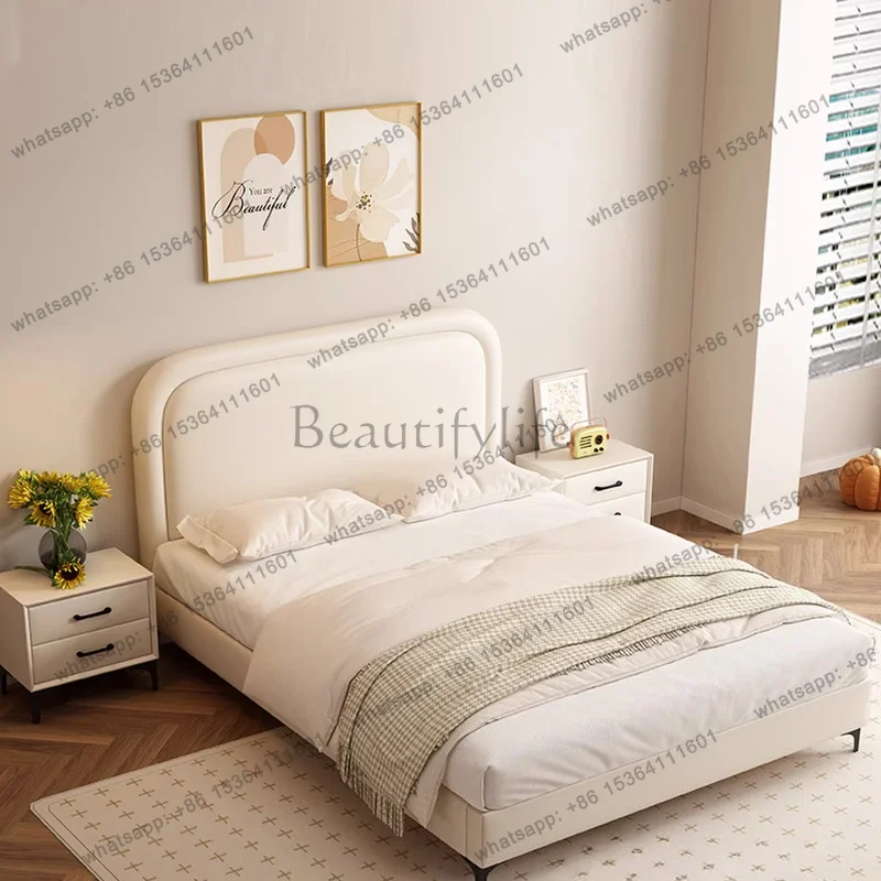 FG Children Bedroom Bed Design European Single Double Full Floor Simple Headboards Bed Sleeping Girls Cama Solteiro Home Furnitu