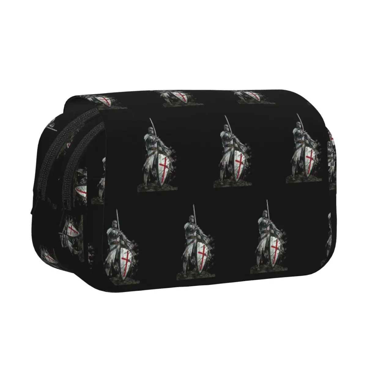 Templar Shield Cross Knights Templar Pencil Cases Pencil Pouch Hard Shell Large Capacity Pen Box Pencil Bag for Boys Girls Gifts