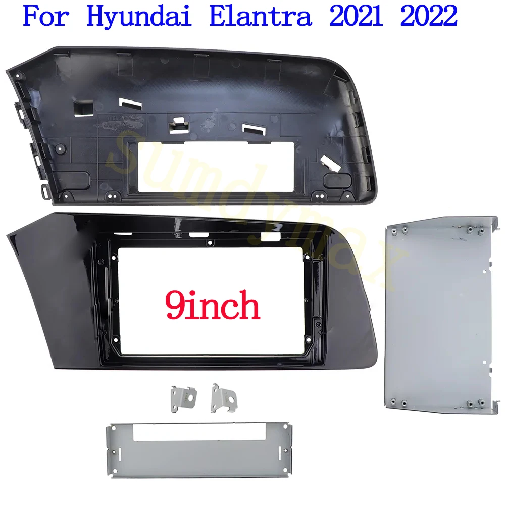 

9 "2Din автомобильный радиоприемник для Hyundai Elantra 2021 2022 GPS DVD стерео панель крепление на приборную панель установка комплект отделки лицевая рамка безель