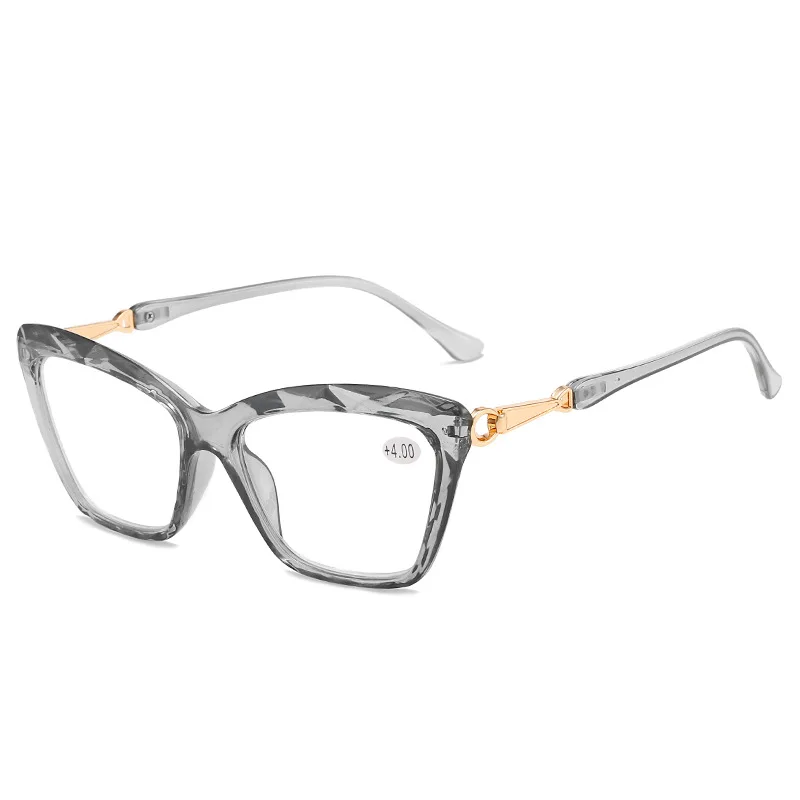 Elbru + 1.0 1.5 2.0 2.5 para + 4 cateye óculos de leitura moda feminina presbiopia óculos hyperopia para unisex