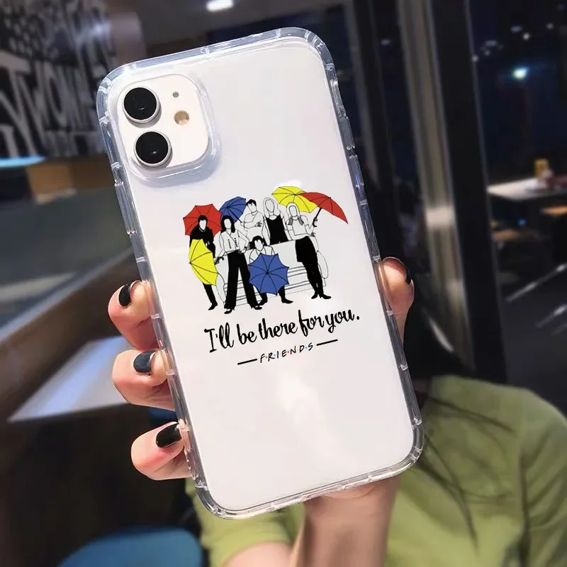 Central Perk Friends Phone Case For iPhone 11 Pro Max 12 7 8 14Plus X XR 15 13 Fashion TV Shows Clear Soft Cover Shockproof Capa