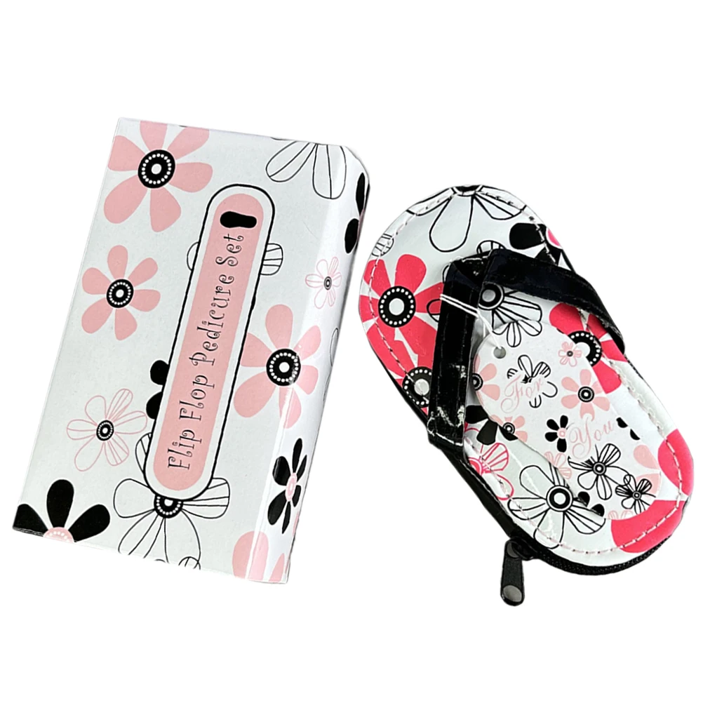 

1 set Flower Slippers Nail Clippers Home Kit Professional Manicure Set Women Nail Tools Portable Storage Case Travel Camping