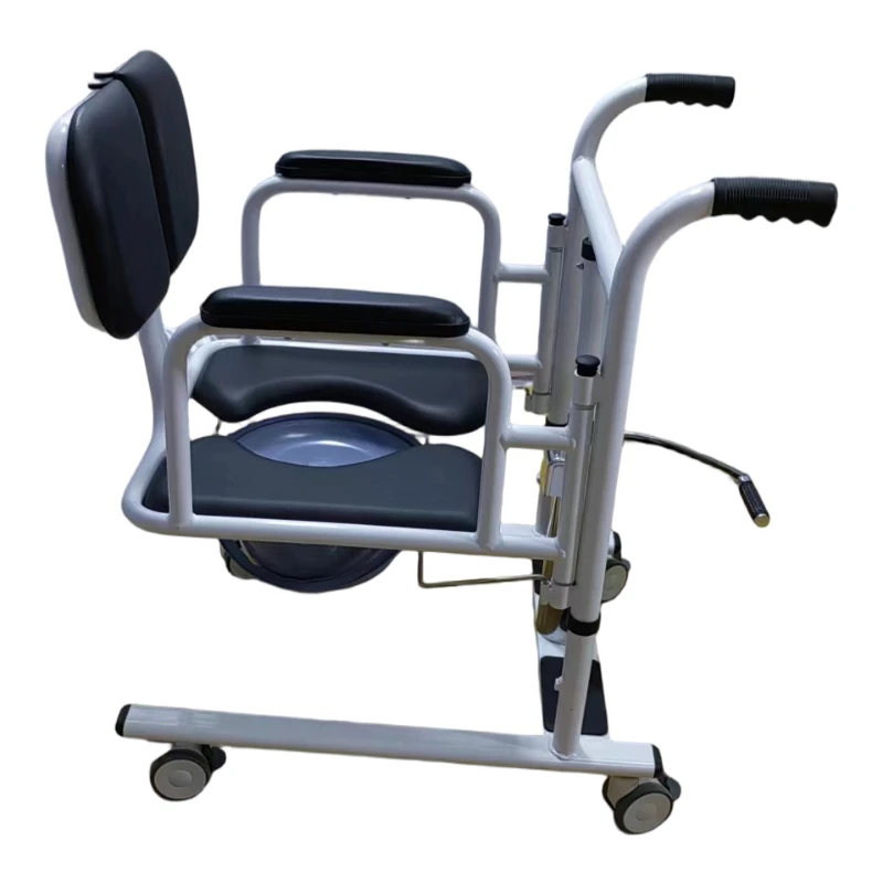 Manual hydraulic patient transfer wheelchair Comfortable lift chair for disabled care