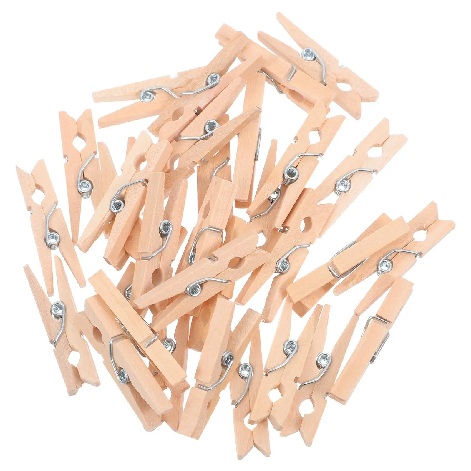 

30 Pcs Wall Wooden Clips Mini Clothespins for Photo Clips Hanging Clothes Craft Projects Home Decor Photo Display