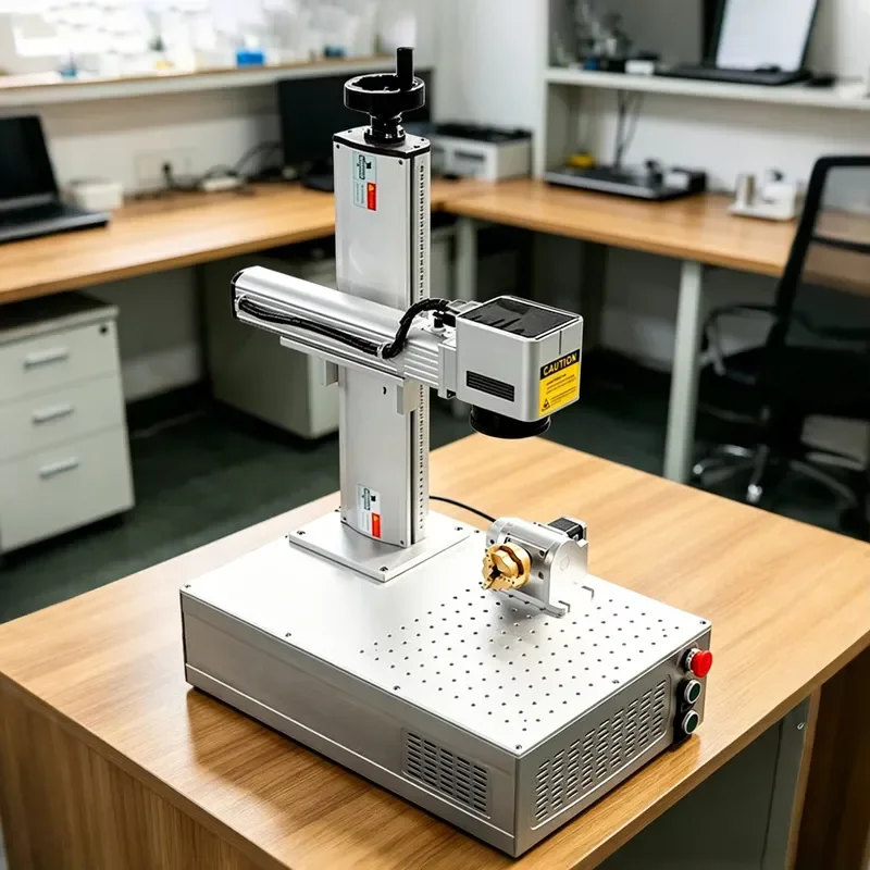 Factory Desktop Fiber Dual Engraving Machine for Metal Plastic Wood DIY Marking Machine
