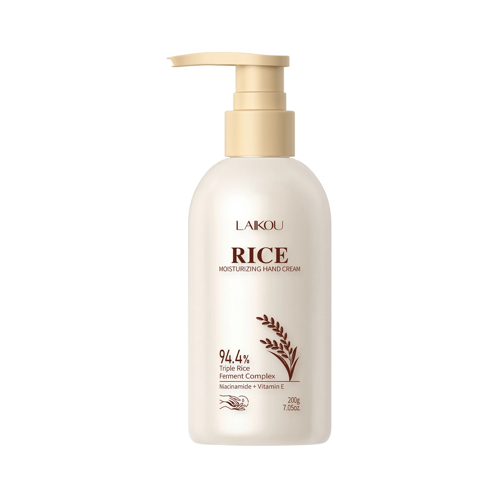 Rice Hand Cream 200g, Hydrating & Moisturizing Plant Skin Care with Rice Extract, Replenish dry hand skin, relieve rough dry