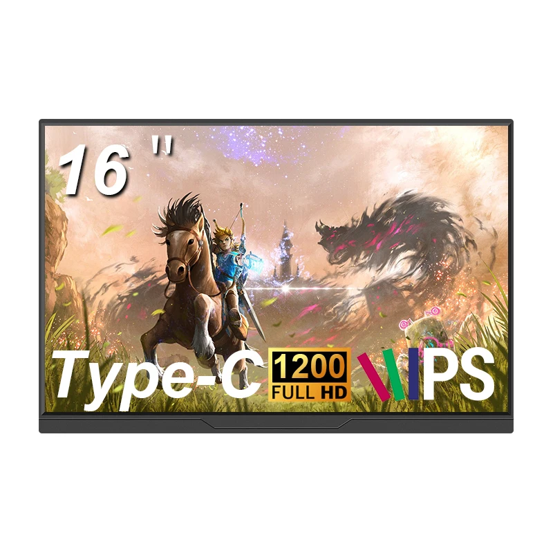 LANLIPU 16inch Portable Monitor Gaming  Display  Extension with Type C HDMI For PS4/5/Steam/Deck/Switch/PC/Mac/Phone/TV Box