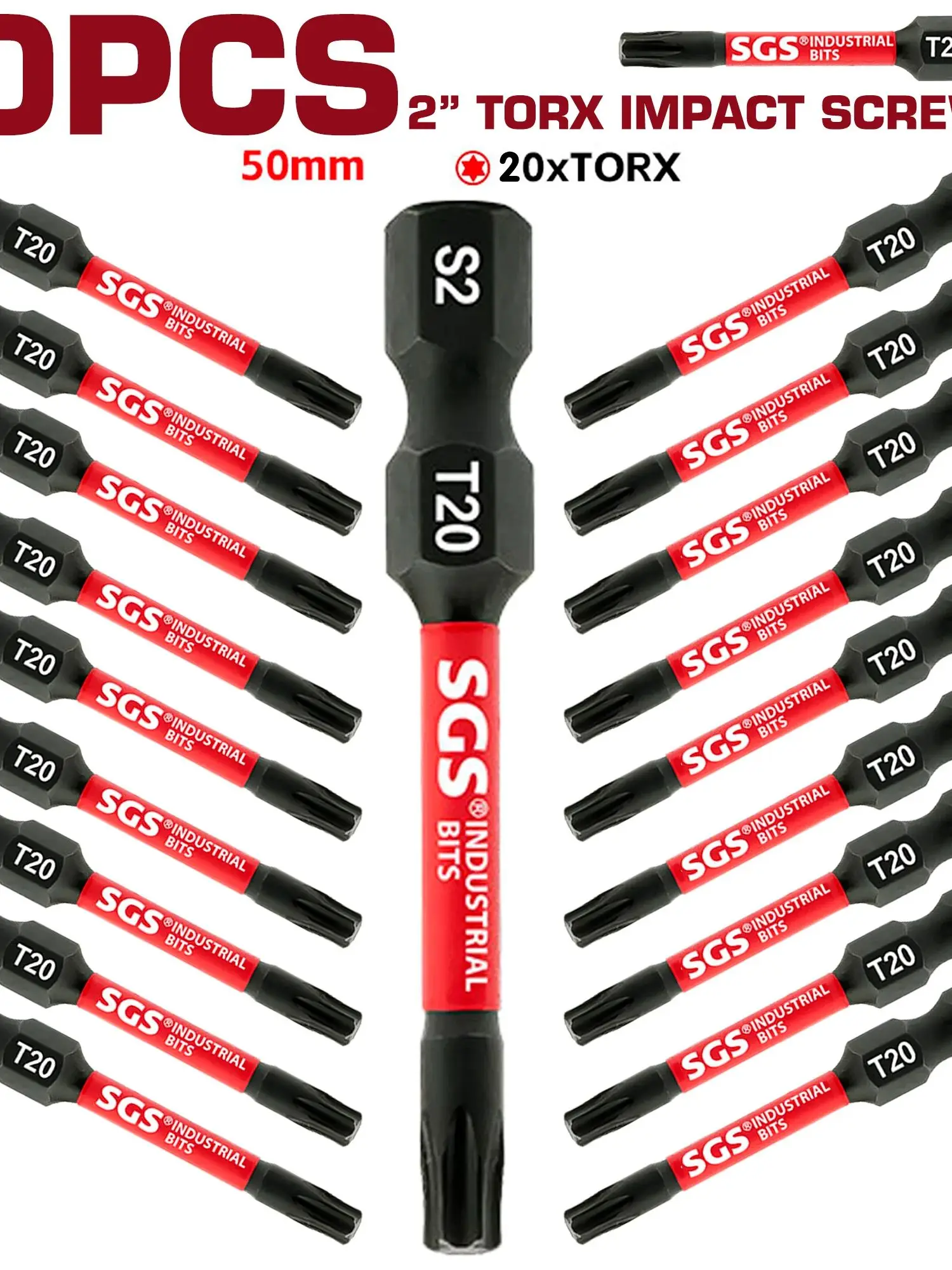 5/10/20 stuks Torx schroevendraaierbitset T20 S2 staal magnetisch 50 mm lange schroevendraaierset geschikt voor verschillende mechanische reparatiebehoeften - afbeelding 2