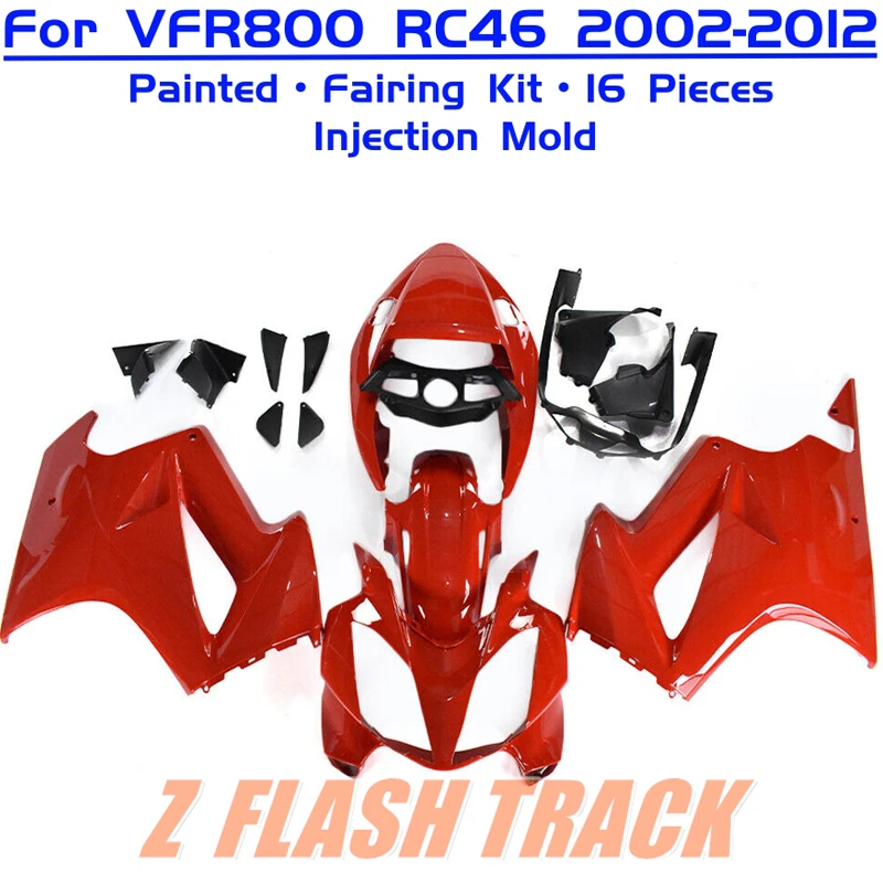 For Honda VFR800 VFR RC46 2002 2003 2004 2005 2006 2007 2008 2009 2010 2011 2012 Cowl Plastic Body Fairing Kit Injection Cover