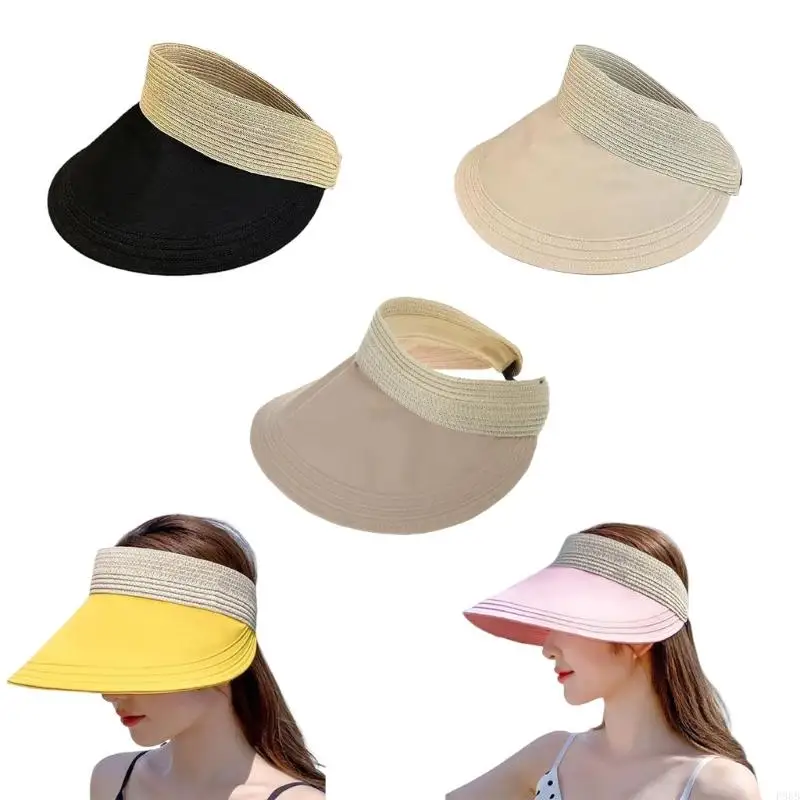 

P88B Summer Sun Visor Hat Sun Hat Golf Straw Sun Visor Women Visor Hat Golf Visor