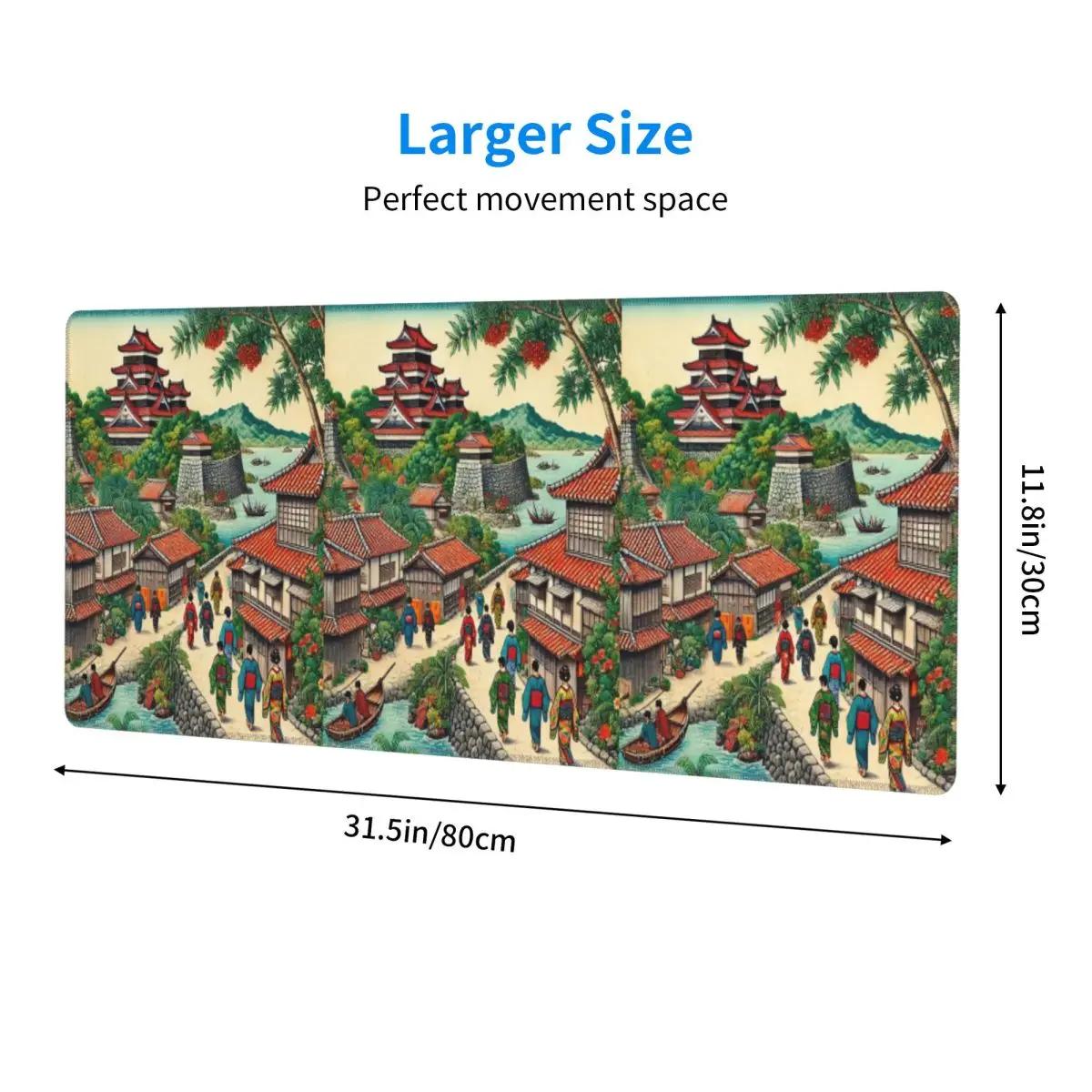 Large Mouse Pad Ryukyu Kingdom Castle Town Walk Gamer PC Laptop Mats Keyboard Carpet Computer Gaming Office Accessories Desk Mat