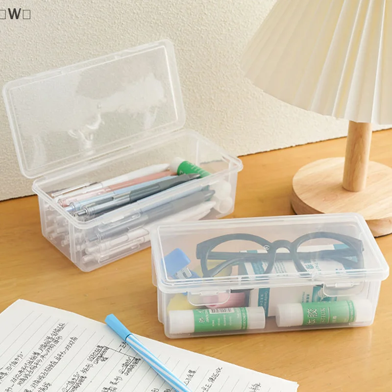 ieniaW Parque1 Stück Federmäppchen aus PP-Material, transparente Federmäppchen, Beutel für Schreibwaren, Schule, Federmäppchen, Zubehör, Bleistiftaufbewahrung