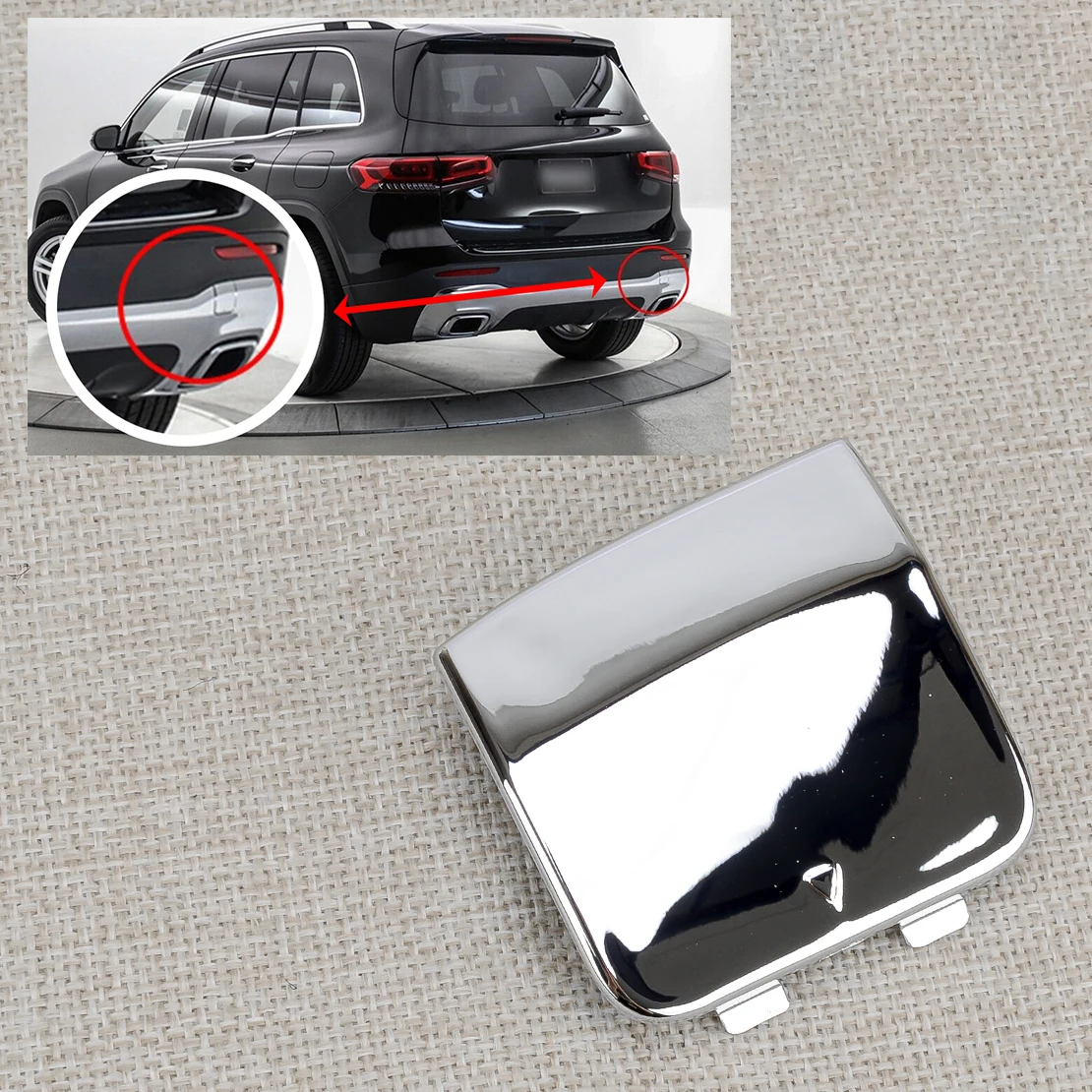 New Plastic Car Rear Bumper Tow Hook Eye Cover Cap Fit for Mercedes Benz GLB250 W247 2020-2021 2478857301