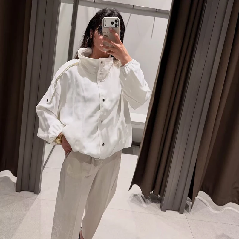 

New Women's Jackets Blouse Autumn 2026 Fashion Loose Elegant Women's Warm Autumn Chic Jackets Street Youth Long-sleeved Coats