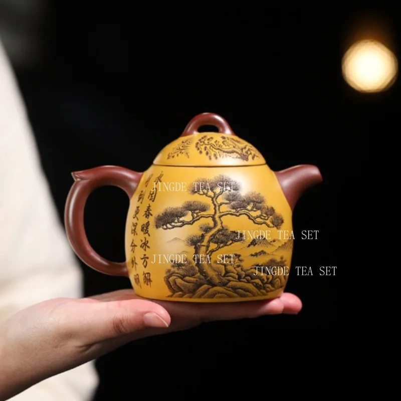 350ml High Quality Yixing Purple Clay Tea Pot Handmade Ball Hole Filter Beauty  Teaware Chinese Zisha Tea Infuser Custom Teapot