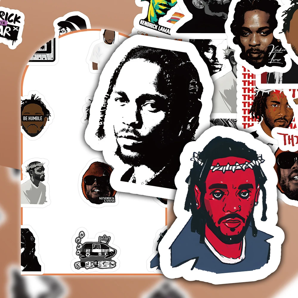 

10/30/50pcs Rapper Kendrick Lamar Duckworth Stickers Cool Cartoon Decals DIY Motorcycle Phone Luggage Bike Graffiti Sticker Pack