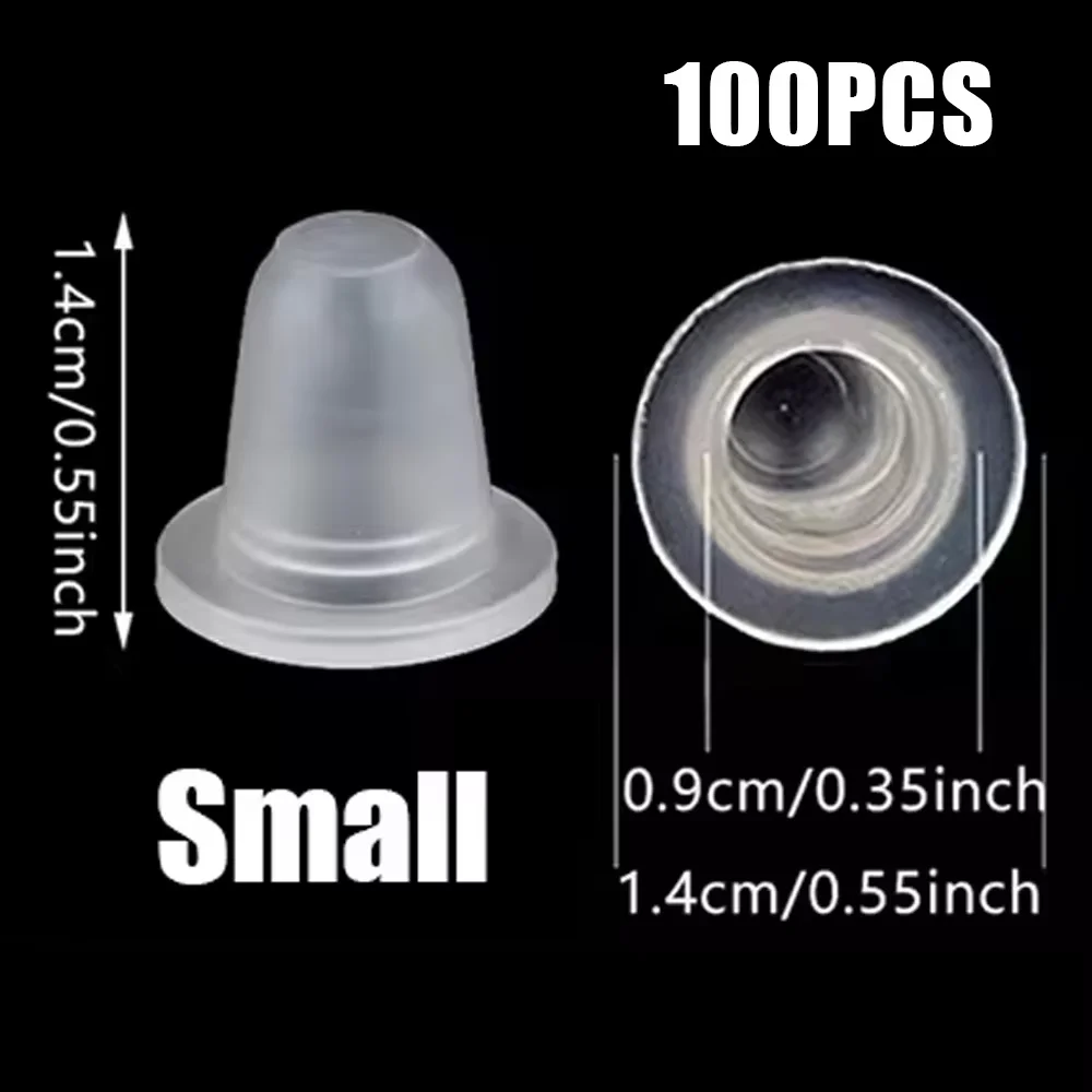 100 pçs copo de tinta de tatuagem de silicone tamanho s e tamanho l descartável maquiagem permanente sobrancelha tatuagem copo de tinta pigmento recipiente tampas