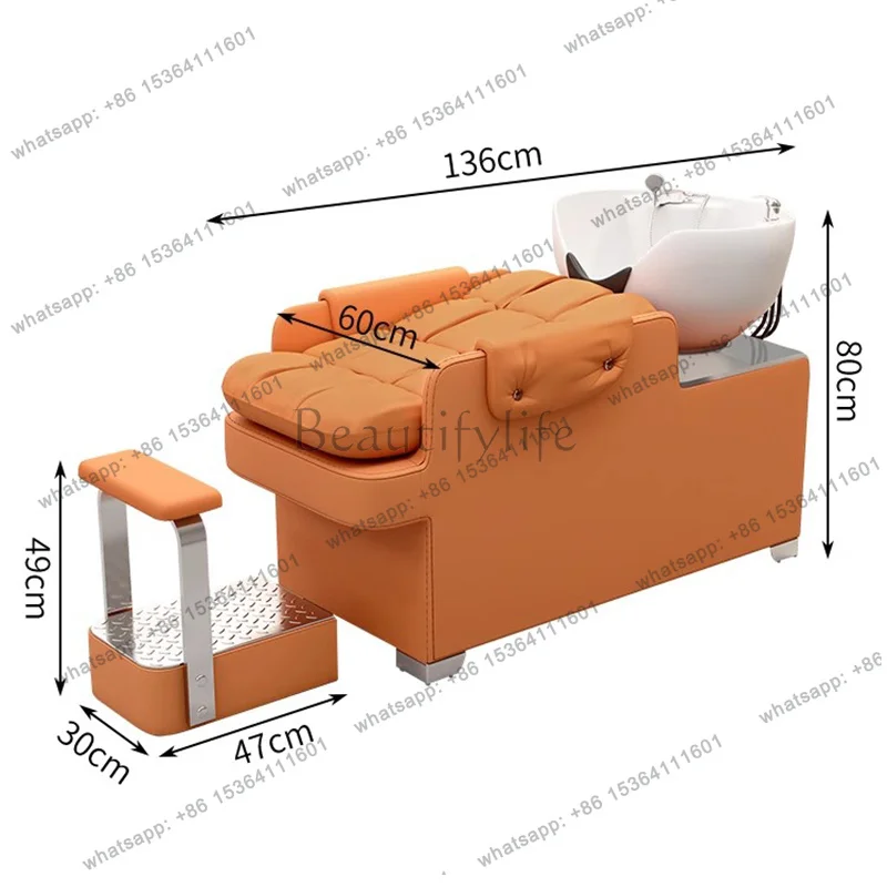 LJY Luxury Salon Exclusive Shampoo Chair Comfortable Luxury Hair Washing Chair Comfortable Hair Chaise De Coiffure Salon Furnitu
