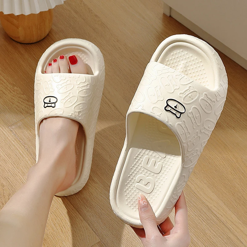 Shower Slippers Cartoon Non-Slip Women Men Soft Comfortable Summer Indoor Floor Non-slip EVA Slipper Slides Bathroom Sandal