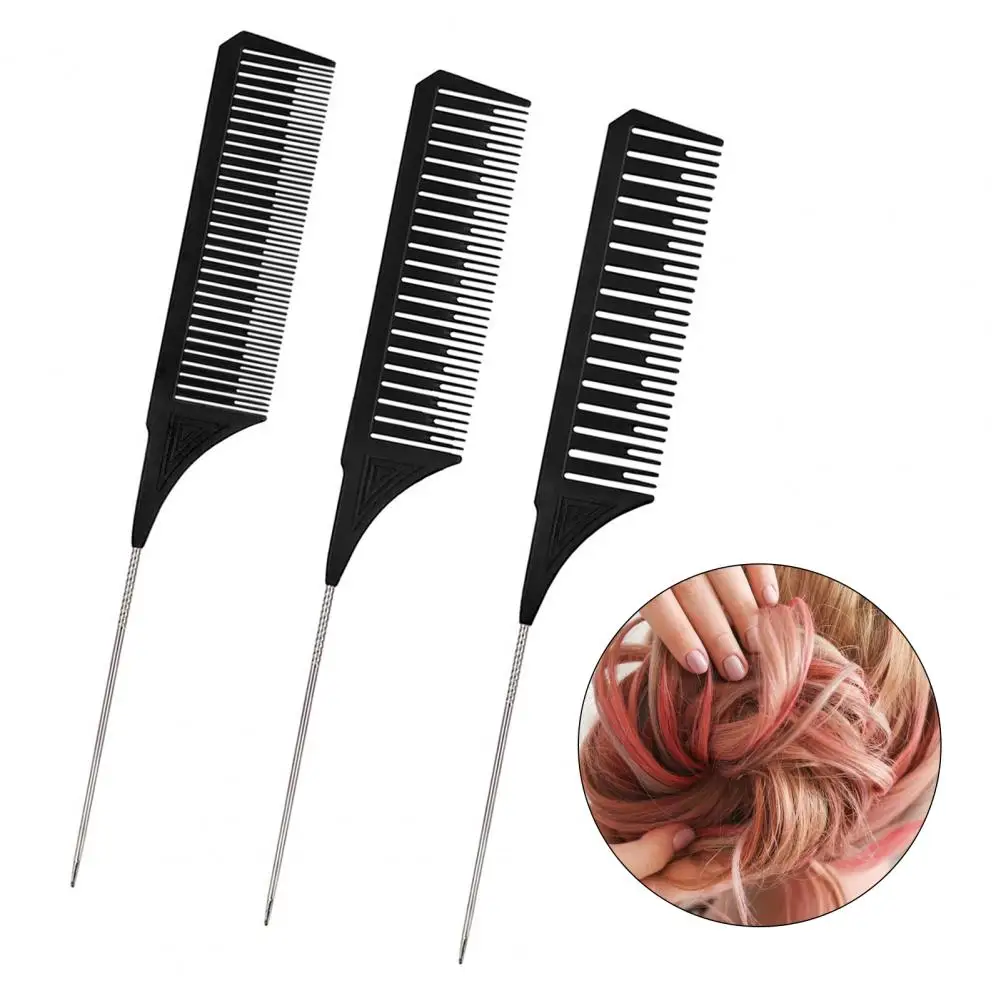 Highlighting Comb Eco-friendly PC Tip-tail Hairdressing Styling Tool Hair Dyeing Comb Triangle Texture Comb for Household