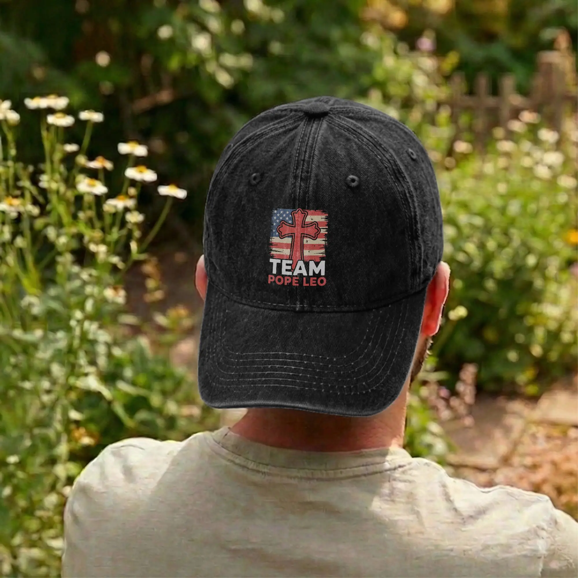 Team Pope Leo XIV Unstructured Baseball Caps Distressed Washed Cardinal Robert Prevost Snapback Hat Unisex Outdoor Adjustable