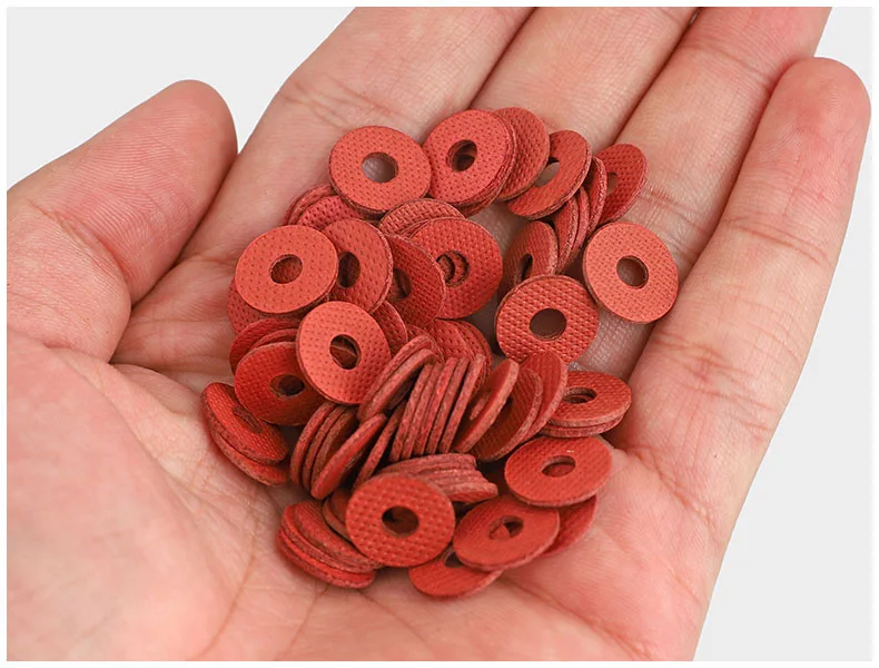 PVC-Nylon-Unterlegscheiben-Set, M2, M2,5, M3, M4, M5, M6, M8, roter Stahl, Papier, Kunststoff, flache Unterlegscheibe, transparenter Abstandshalter, Isolationsdichtungsring-Set – Detail 7