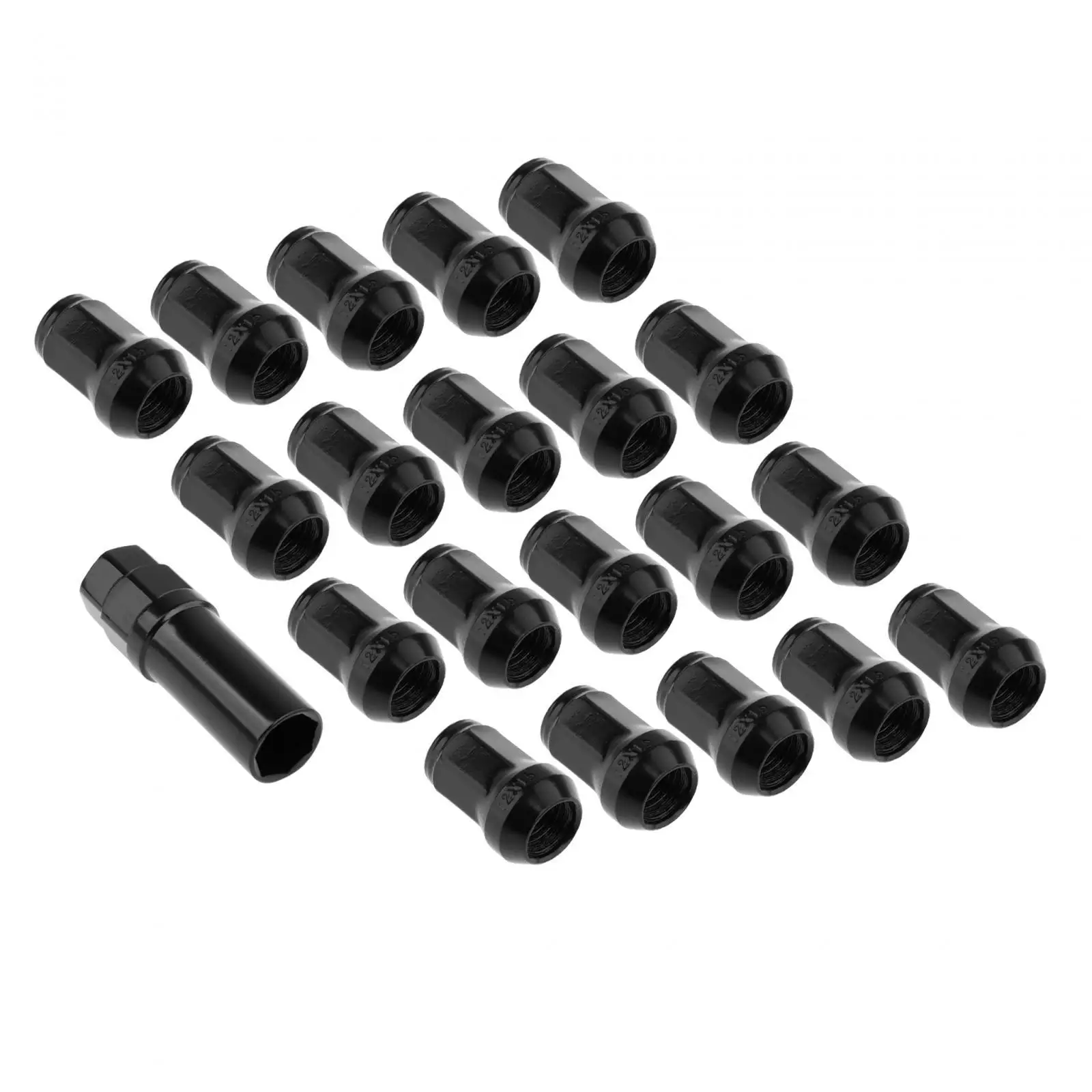 

20 Pieces M12 Wheel Lug Nuts with Socket Sturdy Easily Install Open End