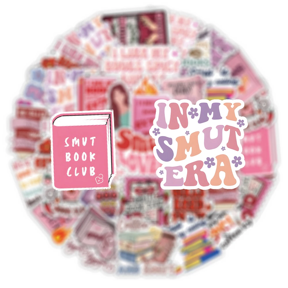 

10/30/50pcs Cute Pink Bookish Cartoon Stickers Reading Book Creative Decals Scrapbook Suitcase Phone Graffiti Sticker Decoration