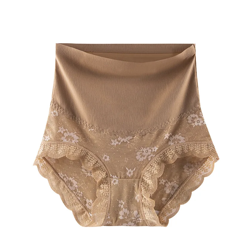 

High Waist Postpartum Body Shaper Girdle Panties Shapewear Slimming Shapers Seamless Belly Contracting Lace Floral Briefs Lady