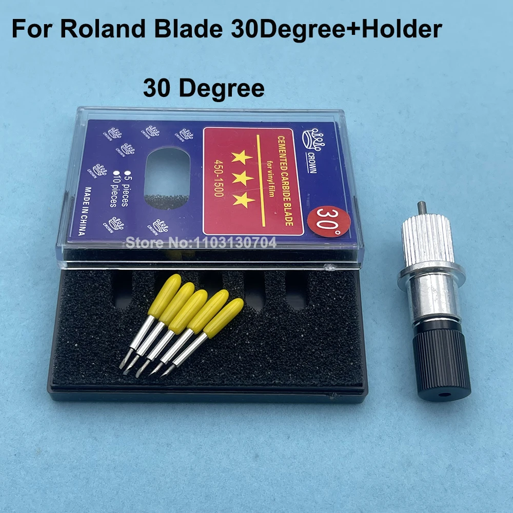 6PC Roland Vinyl Cutting Plotter Blade Knife Holder for Roland VP540 SP540 SP300 VP540i 30 45 60 degree Cutter Paper Knife Blade